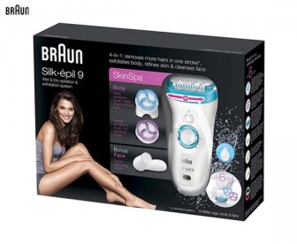 【特惠价】Braun 博朗 女士多功能脱毛充电式剃毛器9-969E(带洗脸刷/干湿两用/6个配件) 【特惠价】Braun 博朗 女士多功能脱毛充电式剃毛器9-969E(带洗脸刷/干湿两用/6个配件)
